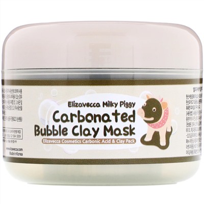 Elizavecca, Milky Piggy карбонизированная глиняно-пузырьковая маска, 100 г