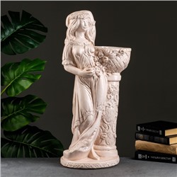 Фигура из гипса «Девушка у колонны с кашпо», 25×30×64 см