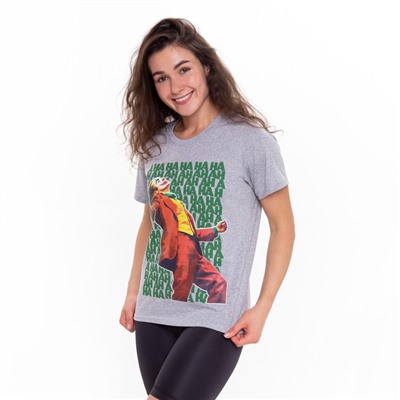 Футболка женская A HA HA, цвет светло-серый, размер 44