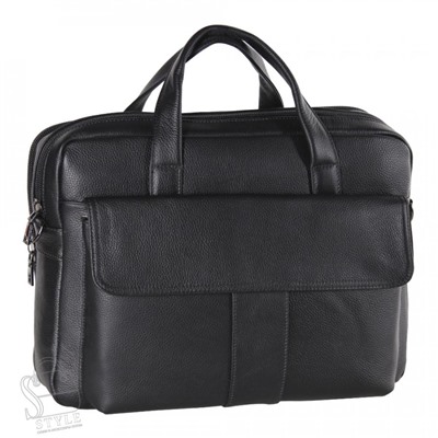Портфель мужской кожаный 8075G black S-Style