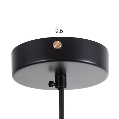 Люстра «Айрис», 1×60 Вт Е27, чёрный, 15×15×20(100) см