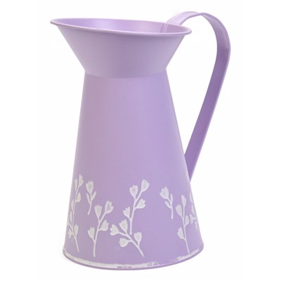 Кашпо - ваза «Кувшин Ландыши», 12×12×20 см, 1.5 л, лавандовое