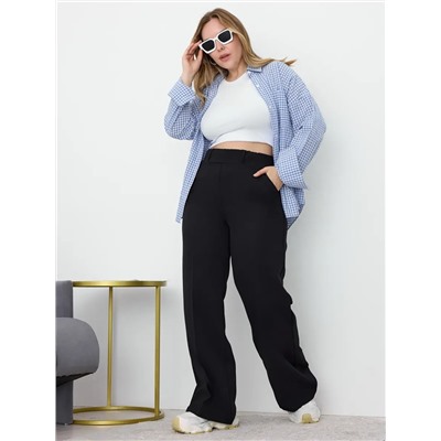 Брюки палаццо классические на резинке