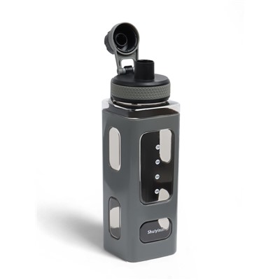 Спортивная бутылка для воды «Гава», 700 мл, 23×7 см, серая