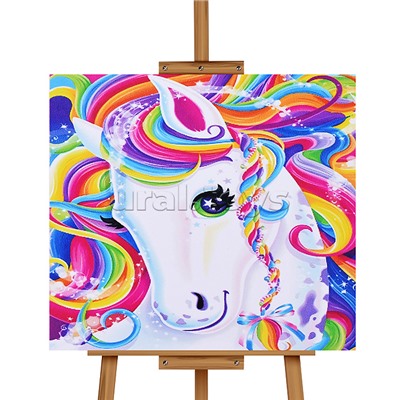 Мозаика алмазная "Грациозный единорог" 20*20 см.