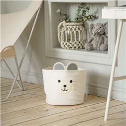 Корзина для хранения SL Home, плетёная, ручной работы, 29×29×26 см, белая