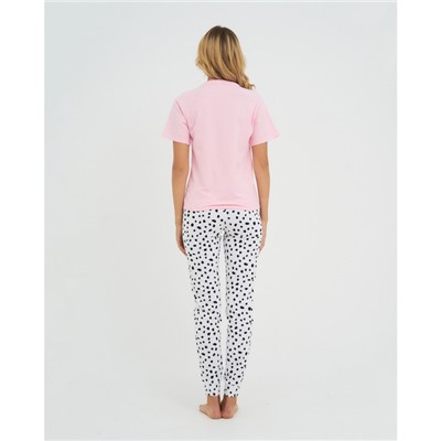 Пижама женская (футболка, брюки) KAFTAN Heart, размер 52-54