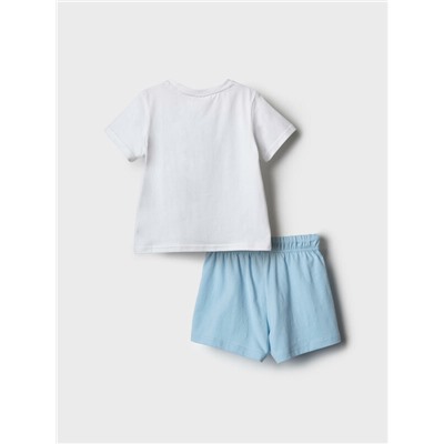 Комплект трикотажный для девочек: фуфайка (футболка), шорты