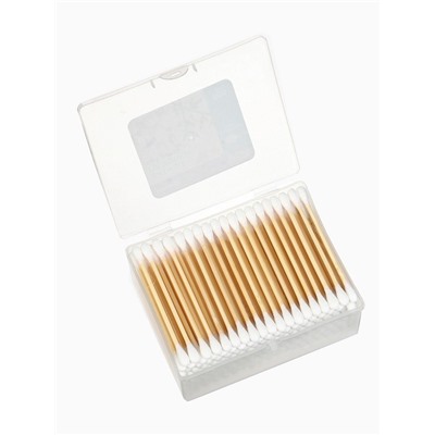 Ватные палочки для детей Крошка Я, коробка 200 шт., наконечник - классика, хлопок/бамбук