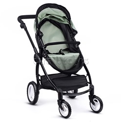 Коляска для кукол металлическая, цвет черно-зеленый, в пакете