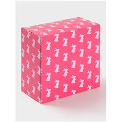 Менажница 3 ячейки Доляна «Зайка в золотом», 16.5×9 см, доломит, белая