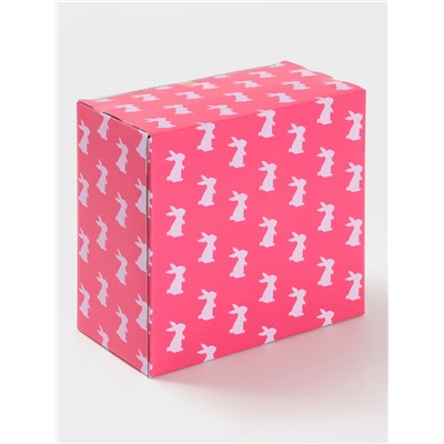 Менажница 3 ячейки Доляна «Зайка в золотом», 16.5×9 см, доломит, белая