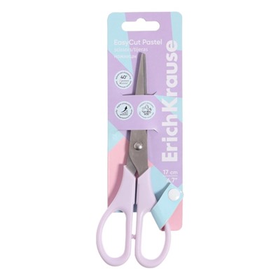 Ножницы 17 см ErichKrause EasyCut "Pastel" микс