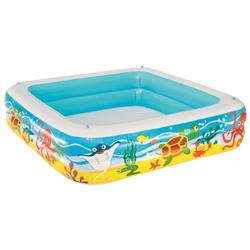 Бассейн надувной с навесом 140 х 140 х 114 см, от 2 лет 52192