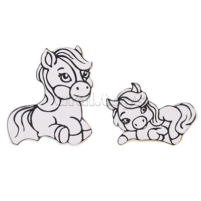 Копилка с пазлом "Лошадки" (цветная)