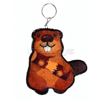 Игрушка мягкая. Брелок своими руками "Бобр"