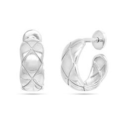 Серьги из серебра без вставки, Ю-25022р