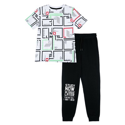 Комплект трикотажный для мальчиков: фуфайка (футболка), брюки