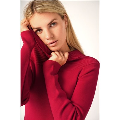 Женское вязаное платье с открытыми плечами Happyfox