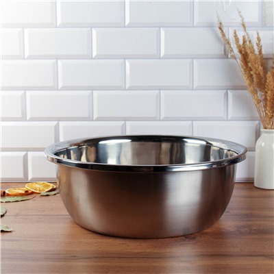 Чаша-салатник 40 см нержавейка 9,5 л h=14.5 см / 40-594 /уп 40/ 0.747