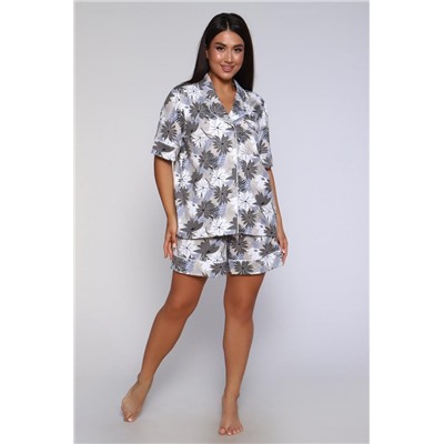 Пижама 55083 (Фиолетово-серый)