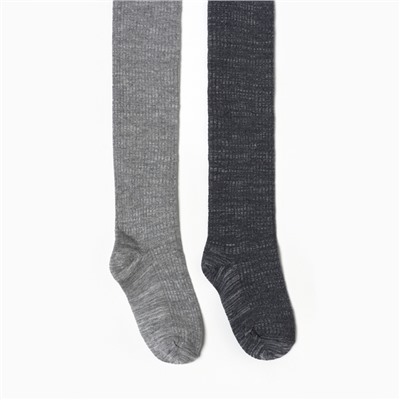 Набор детских колготок KAFTAN BASIC Melange, рост 116-122 см, серый