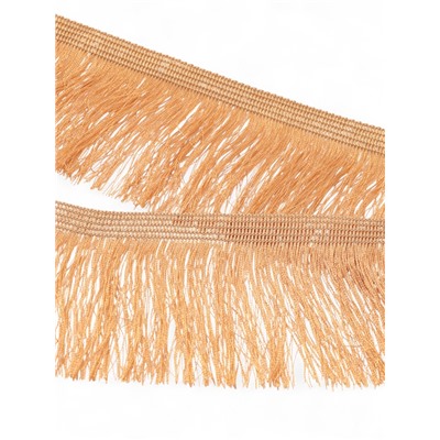 Тесьма декоративная «Бахрома» одинарная, 6.5 см, 20 м±0.5, золотистая