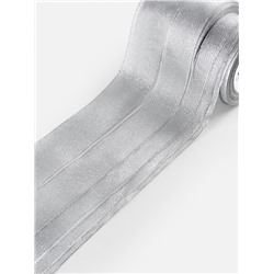 Набор парчовых лент, 5 шт., размер лент: 6/10/20/40/50 мм, 23±1 м, цвет серебряный