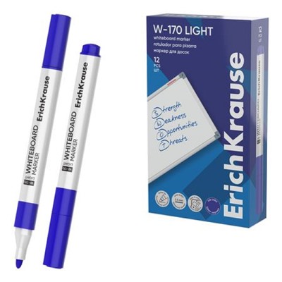 Маркер для досок W-170 light, цвет чернил синий 63568 ErichKrause