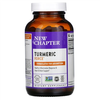 New Chapter, Turmeric Force, 120 Vegetarian Capsules