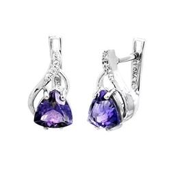 Серьги из серебра аметист, Базель