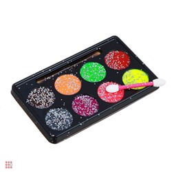 Набор грима, люминесцентный, 8цв., аппликатор, 19,5х17,5см, масляный грим