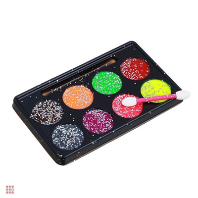 Набор грима, люминесцентный, 8цв., аппликатор, 19,5х17,5см, масляный грим