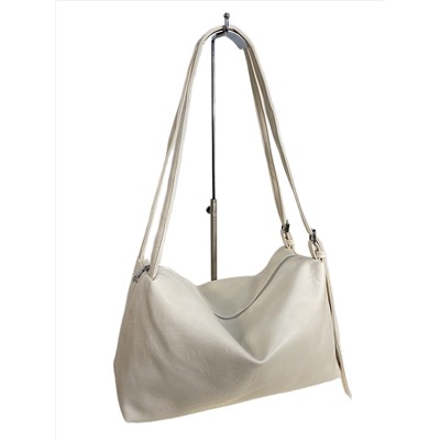 Женская сумка из искусственной кожи, цвет молочный