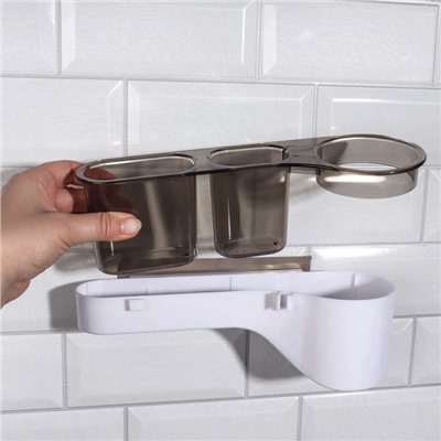 УЦЕНКА Органайзер навесной 3секц с кл осн NEO 28.7×10.5×8.5 см сер/бел к/кор накл QF