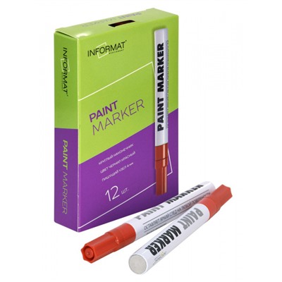 Маркер-краска Paint 4мм 15 мл красный KRR04R inФОРМАТ