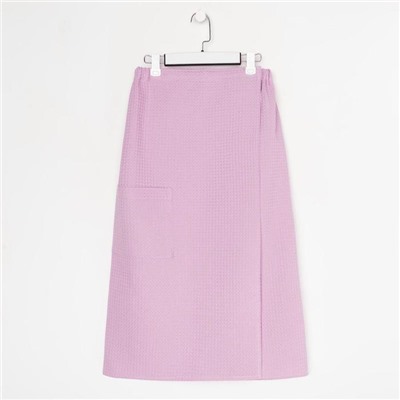 Полотенце банное Этель «Парео» с карманом 80×140 см цв.нежная лаванда, 100% хл, вафля 240 г/м²