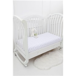 Простыня на резинке трикотажная на прямоугольный матрас 120х60 арт ПРК/звезда-стиль