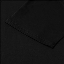 Футболка с кулиской женская MINAKU REGULAR FIT, чёрная, размер 44