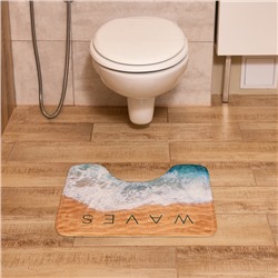 Коврик для ванной «Этель» Waves, 50×40 см, велюр