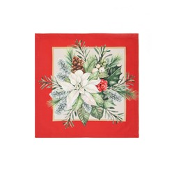 Набор новогодних салфеток «Этель. Рождественский венок», 40×40 см - 4 шт., 100% хлопок, саржа 190 г/м²