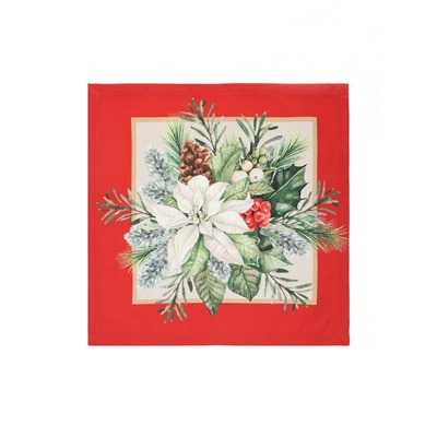 Набор новогодних салфеток «Этель. Рождественский венок», 40×40 см - 4 шт., 100% хлопок, саржа 190 г/м²