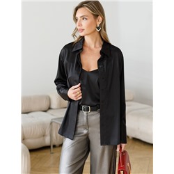 Блузка из сатина с эластаном