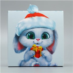 Подарочная коробка новогодняя складная «С Новым годом», 15×15×8 см