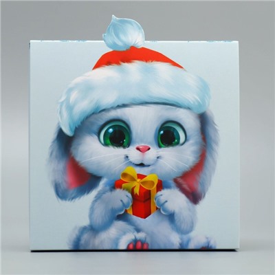 Подарочная коробка новогодняя складная «С Новым годом», 15×15×8 см