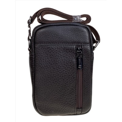 Сумка мужская из натуральной кожи, цвет коричневый