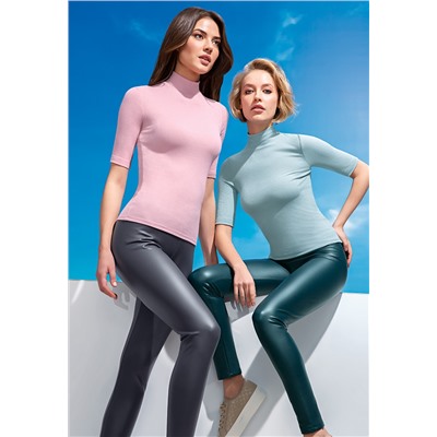 Легинсы из экокожи