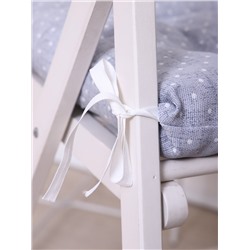 Подушка на стул Люкс - Горох на сером