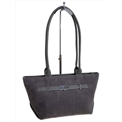 Женская сумка из искусственной замши, цвет серый