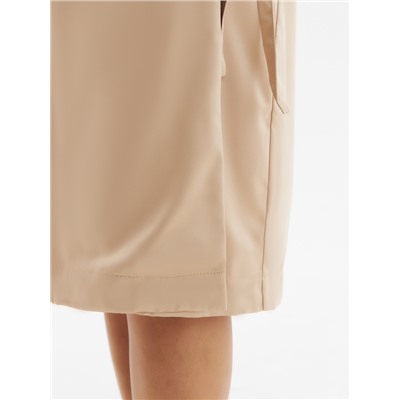 Халат домашний женский с запахом MINAKU: Home collection, бежевый, размер 48